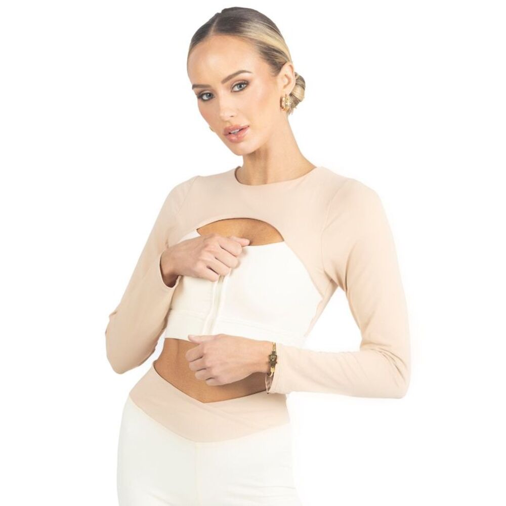 Alisha Color Block Activewear Long Sleeve Top
